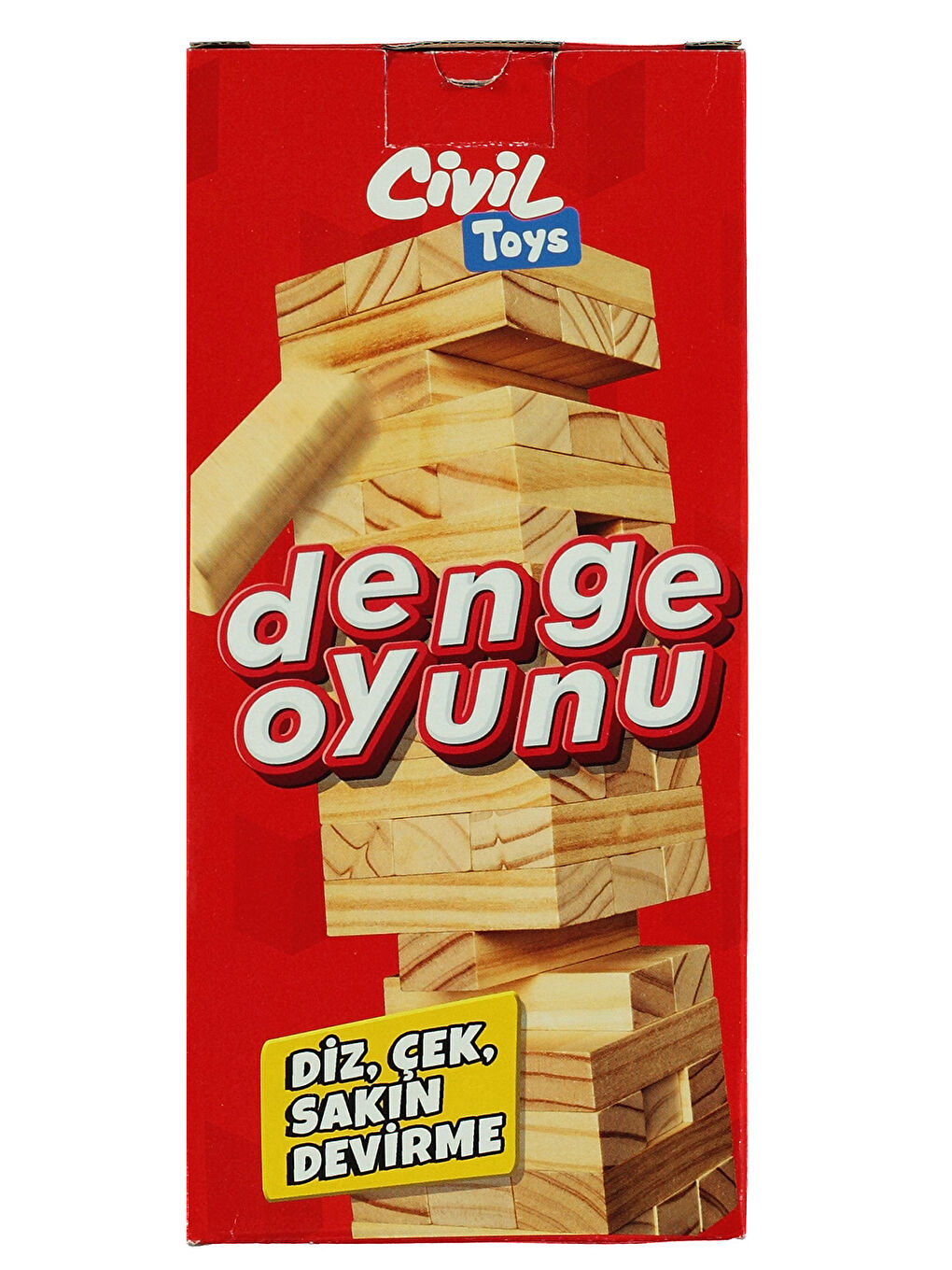 Civil Toys Silindir Kutulu Ahşap Denge Oyunu 54 Parça - 2