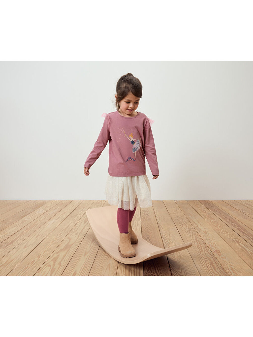 Pembe Çocuk Tişört, Uzun Kol, 2li