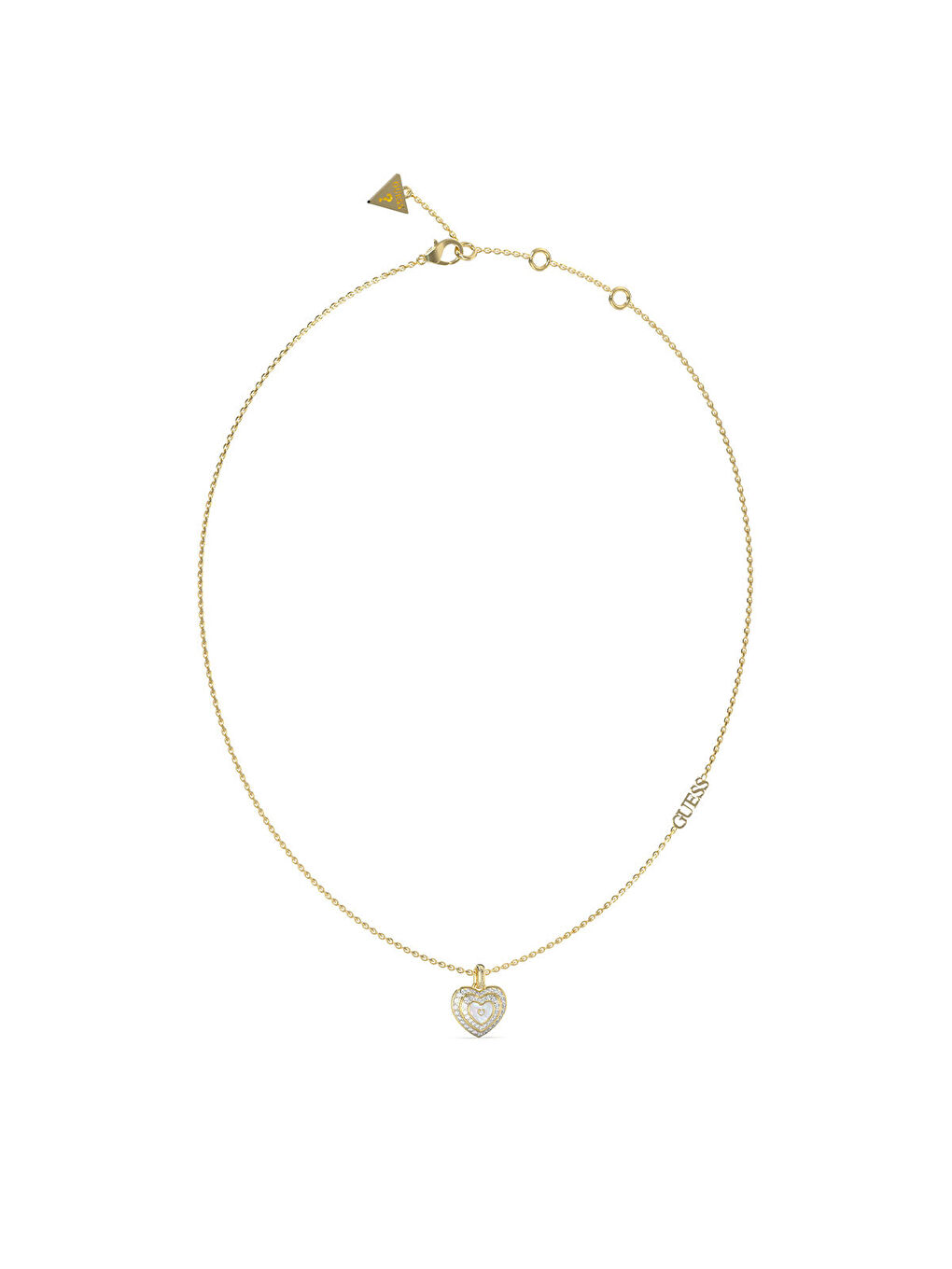 Sarı JGUJUBN04026JWYGWHTU Kalpli Kadın Kolye