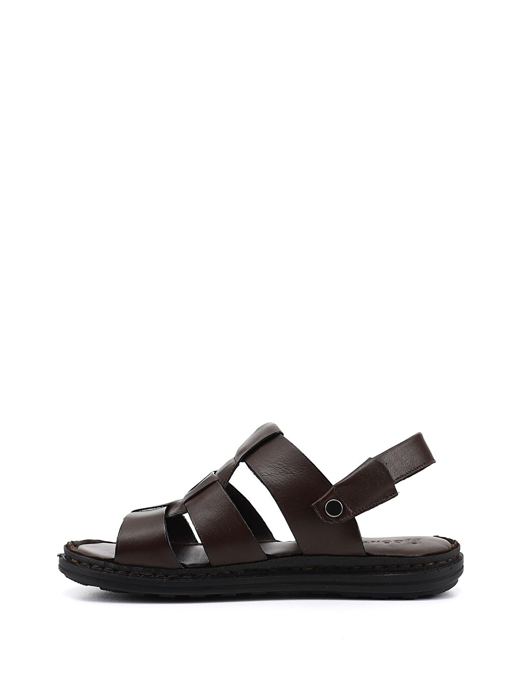 Kahverengi Erkek KAHVERENGİ Hakiki Deri Comfort Sandalet-3