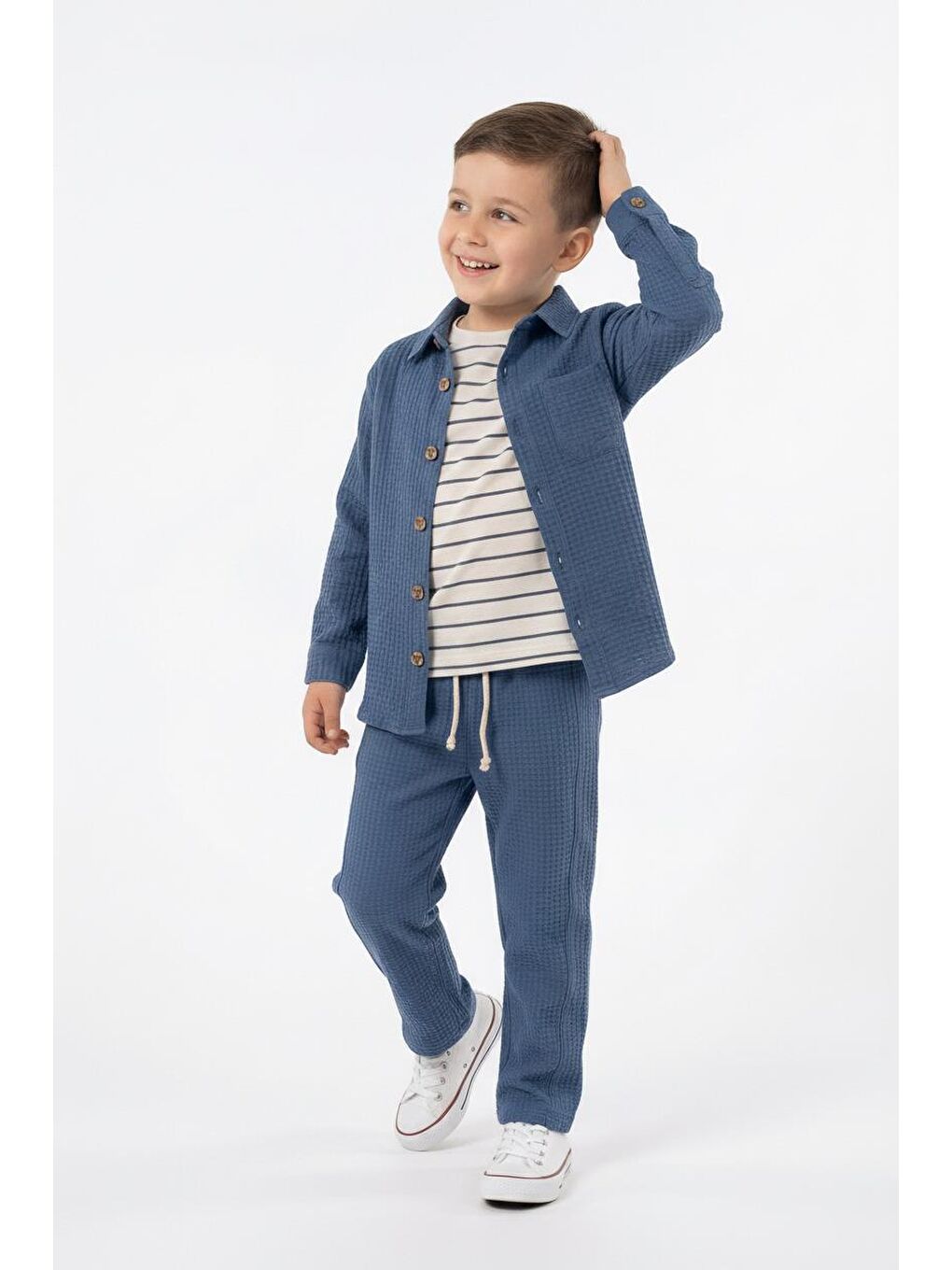 İndigo Mevsimlik Casual 3lü Takım-1