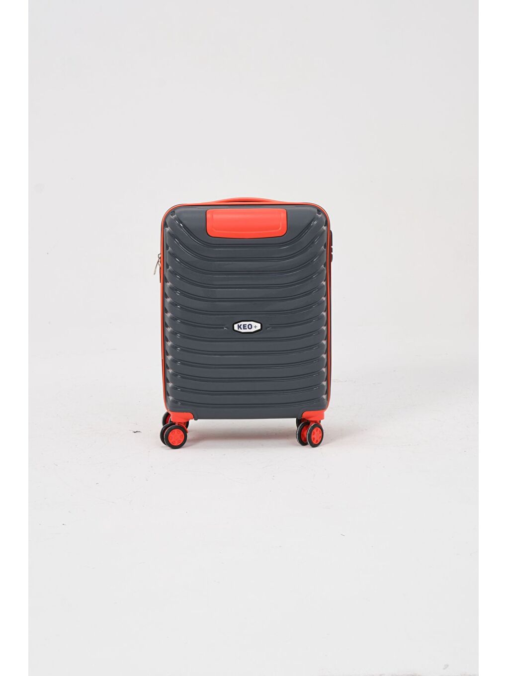 Gri Kabin Boy Füme - Turuncu PP Valiz-5