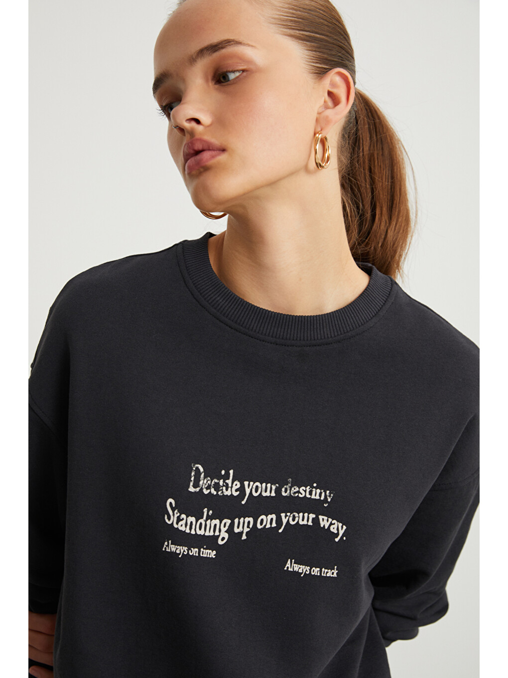 Ronja Kadın Antrasit Sweatshirt-2