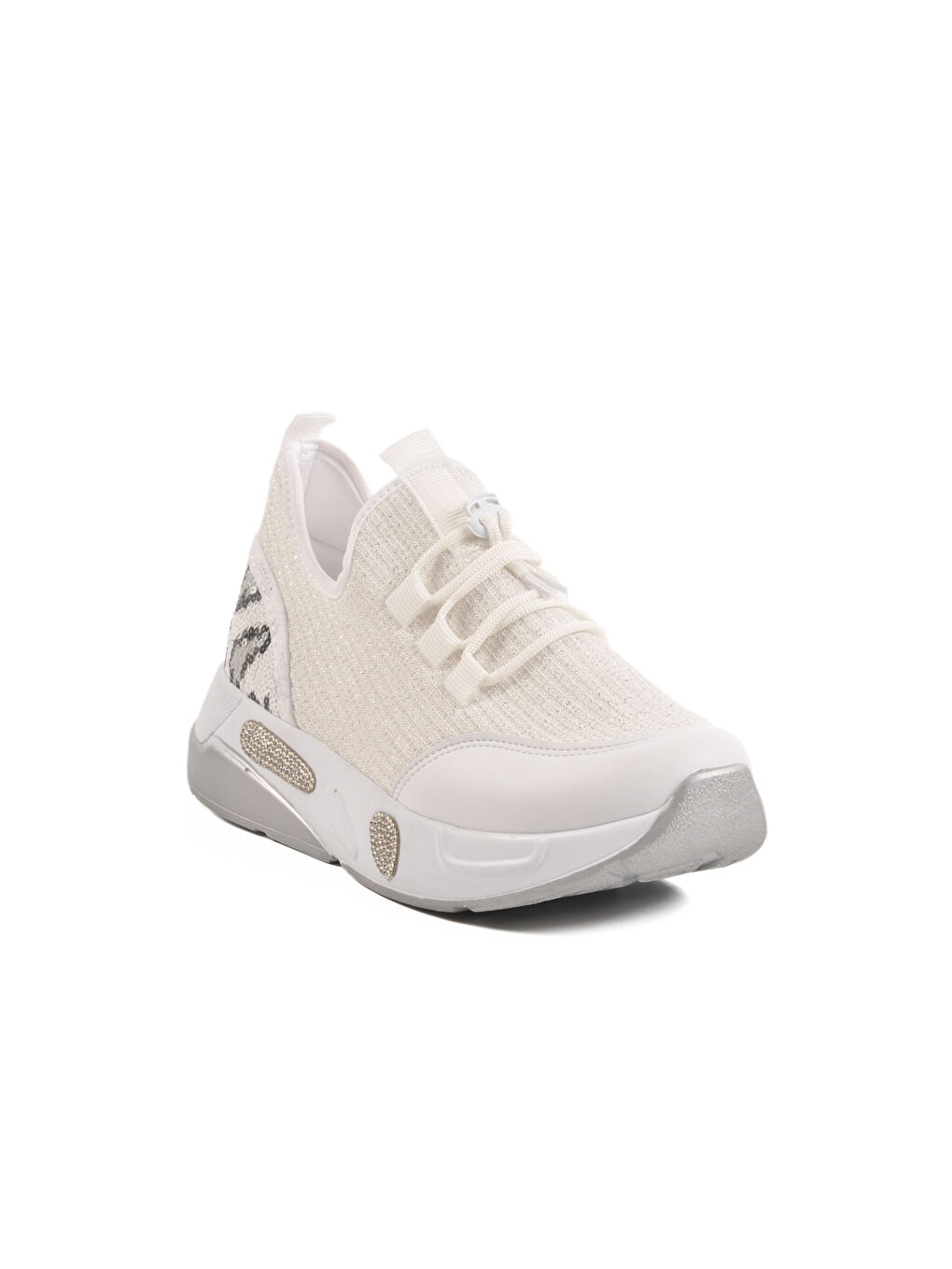 Beyaz Anorak Bağcıklı Kadın Sneaker 702417 Z-2
