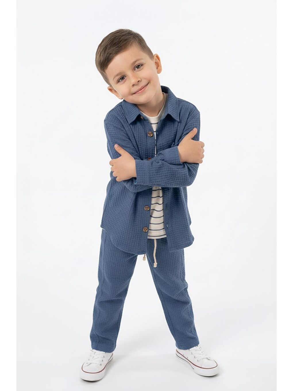 İndigo Mevsimlik Casual 3lü Takım-4