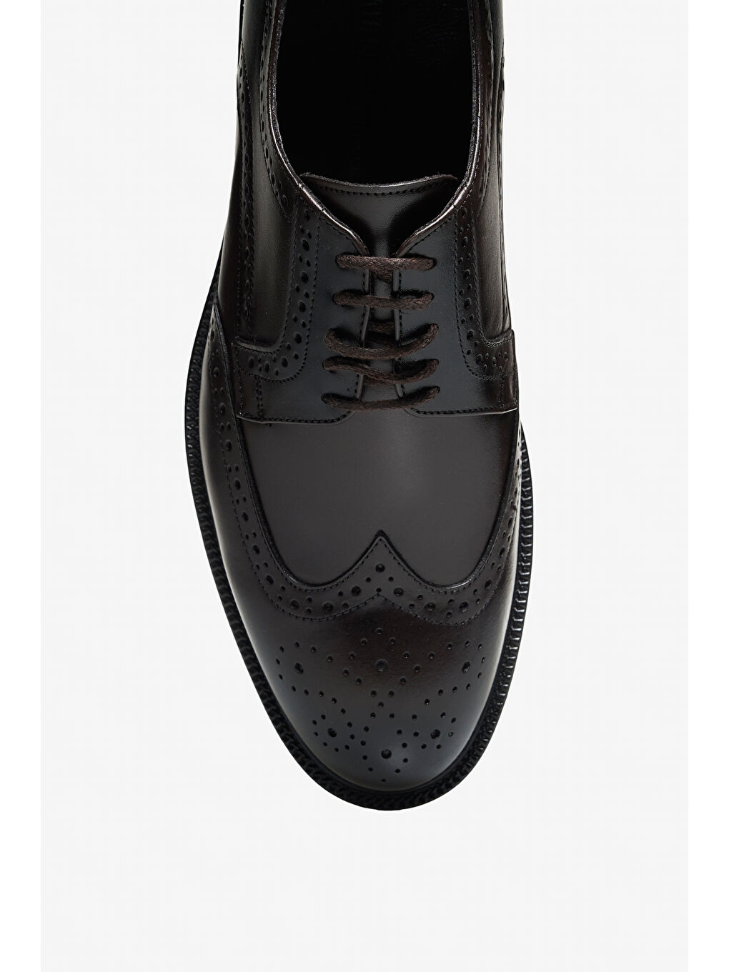 Erkek Kahverengi %100 Deri Rahat Taban Klasik Ayakkabı-3