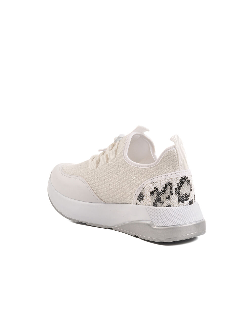 Beyaz Anorak Bağcıklı Kadın Sneaker 702417 Z-3