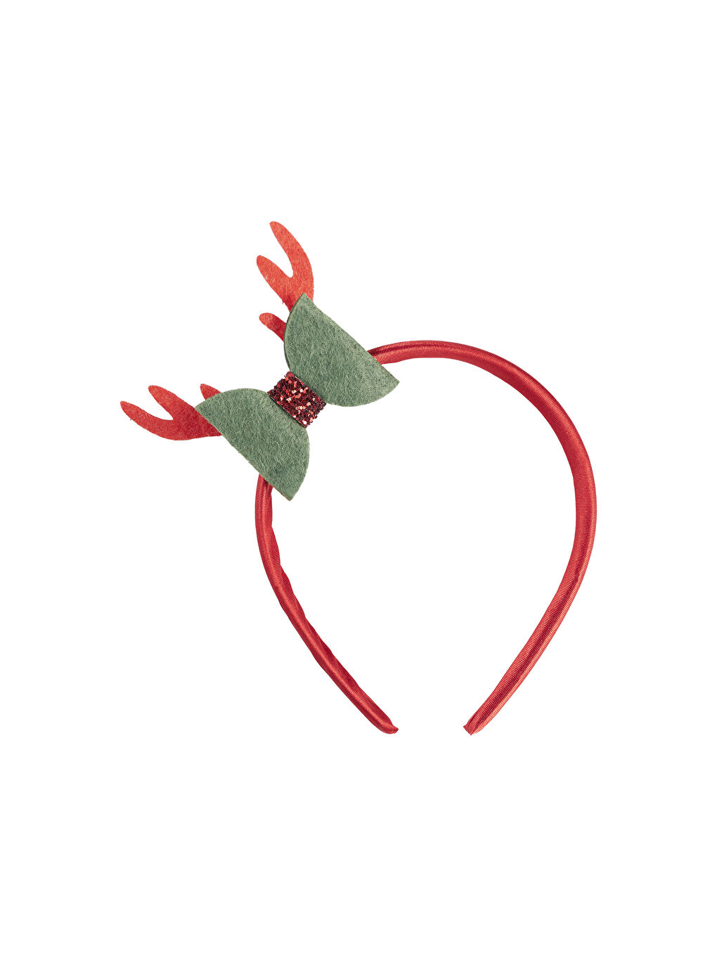 Kız Çocuk Kurdela Detaylı Yılbaşı Taç Kırmızı-3