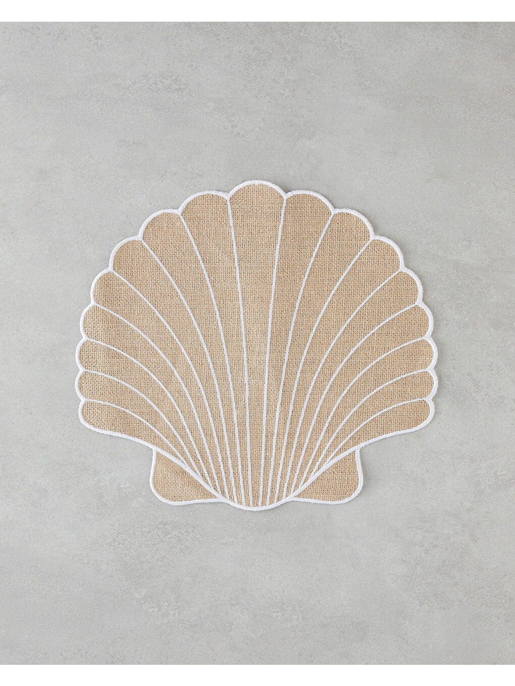 Ekru Seashell Jüt 2'li Amerikan Servis 34x38 Cm Krem