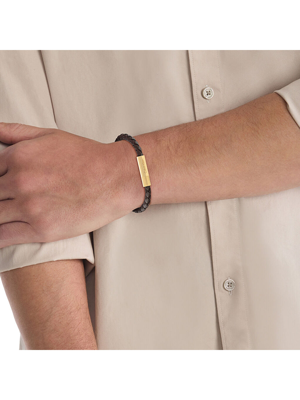 Kahverengi CKJ35100027 Erkek Bileklik-1