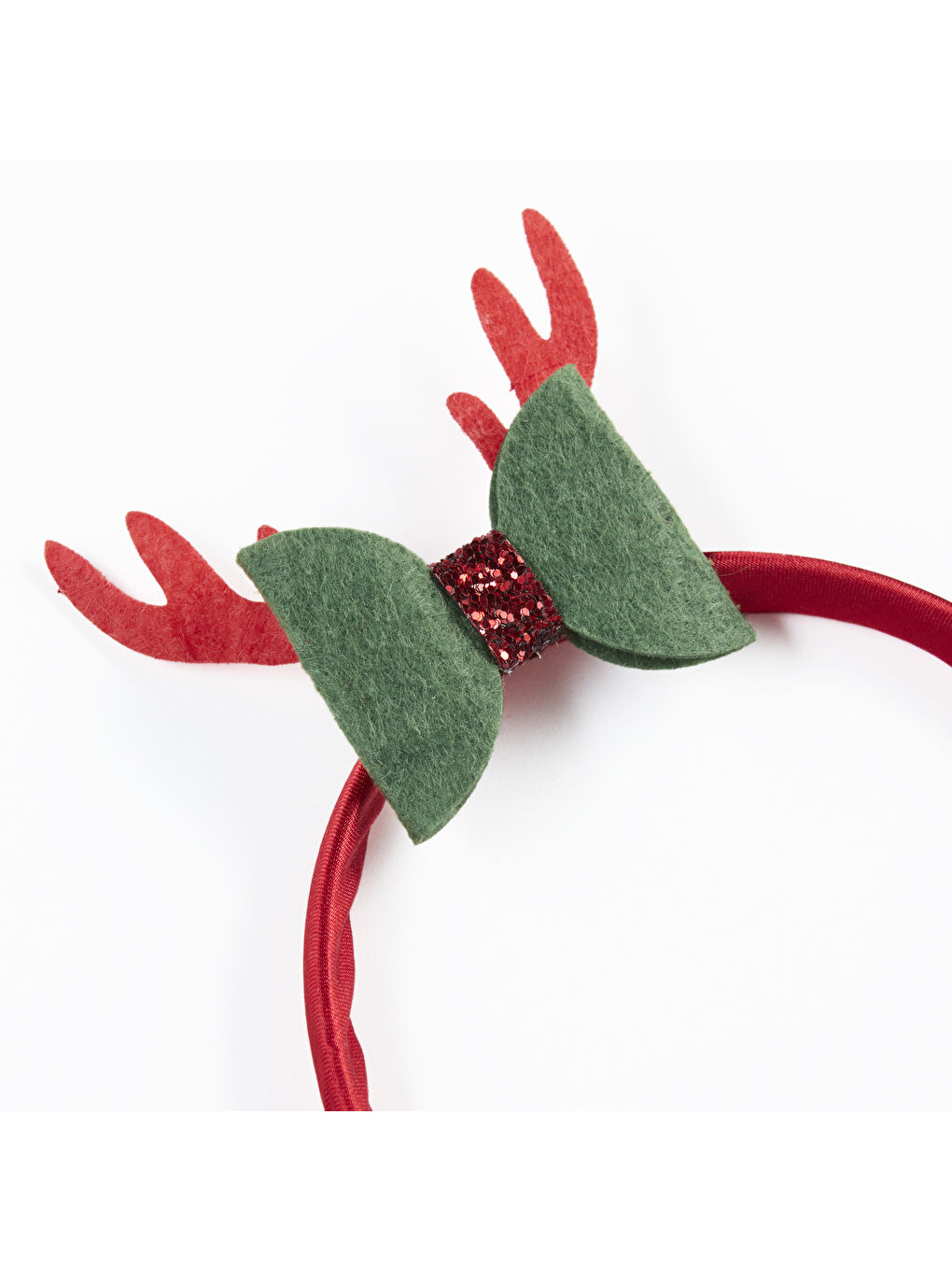 Kız Çocuk Kurdela Detaylı Yılbaşı Taç Kırmızı-5