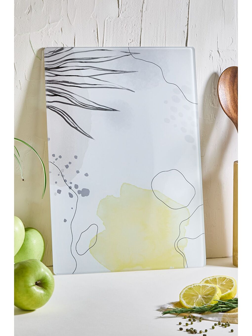 Karışık Bohemian Cam Kesme Tahtası - 25x35 - Isıya Dayanıklı Kırılmaz Kesme Tahtası