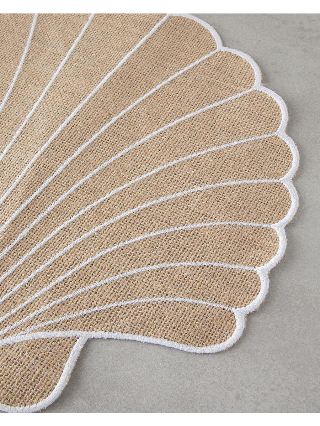 Ekru Seashell Jüt 2'li Amerikan Servis 34x38 Cm Krem-1