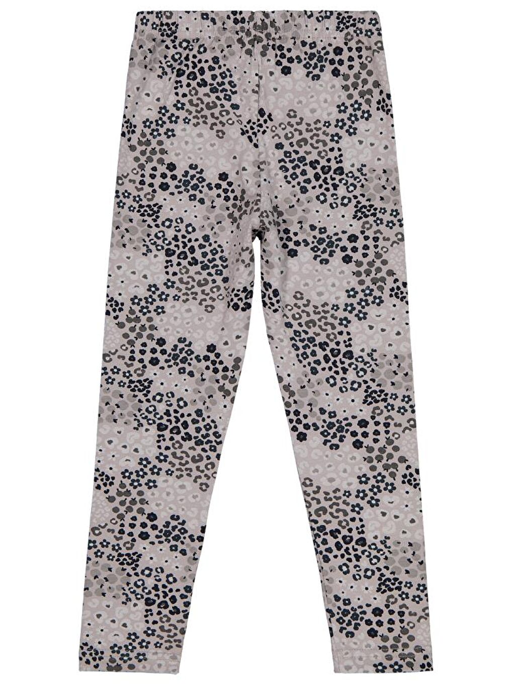 Girls Leopar Baskılı 6-9 Yaş Tayt - Gri 8-9 Yaş