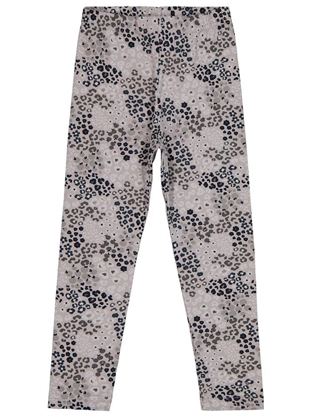 Girls Leopar Baskılı 6-9 Yaş Tayt - Gri 8-9 Yaş-1