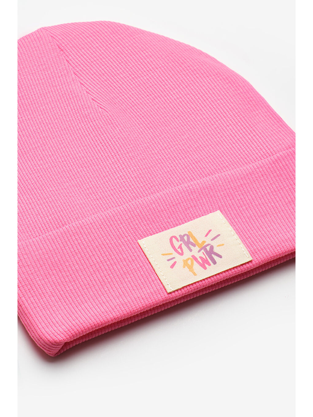 Fuşya Mottolu Çocuk Bere-1