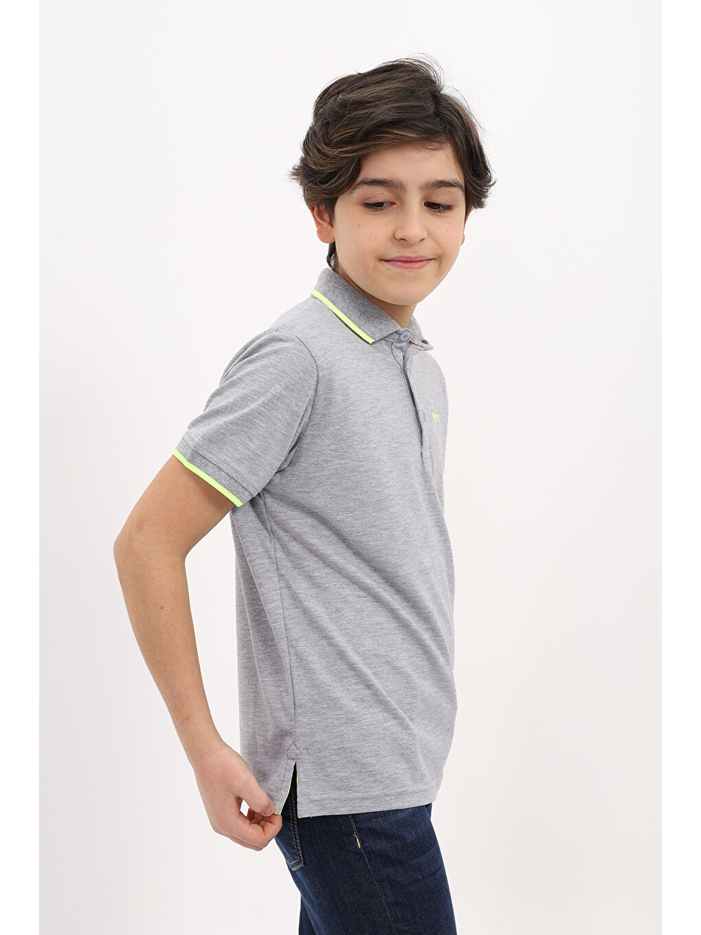 Gri Erkek Çocuk Tişört-1