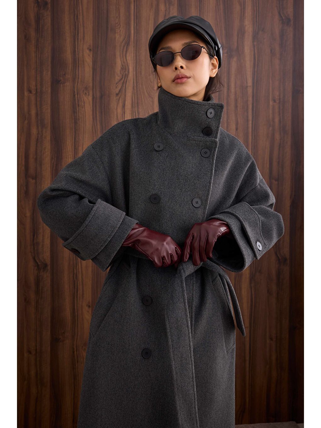 Funnel Neck Uzun Kaban Antrasit-2