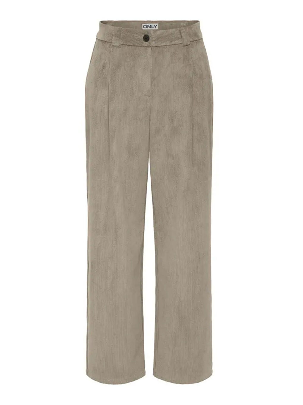 Bej Onlhanna Kadife Relaxed Fit Yüksek Bel Kadın Pantolon 15353641