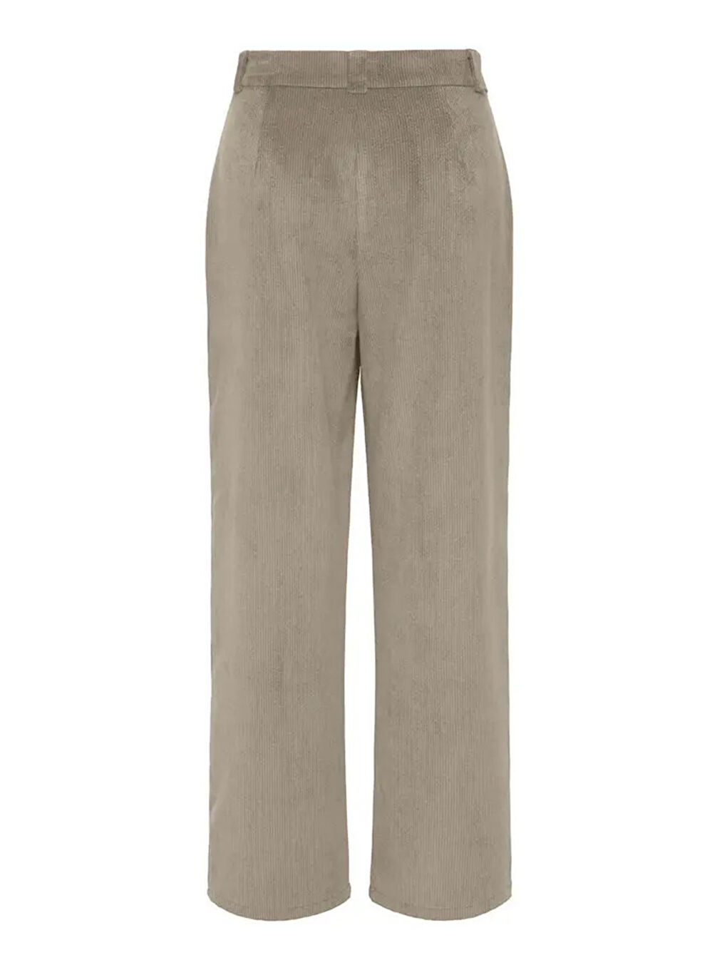 Bej Onlhanna Kadife Relaxed Fit Yüksek Bel Kadın Pantolon 15353641-1