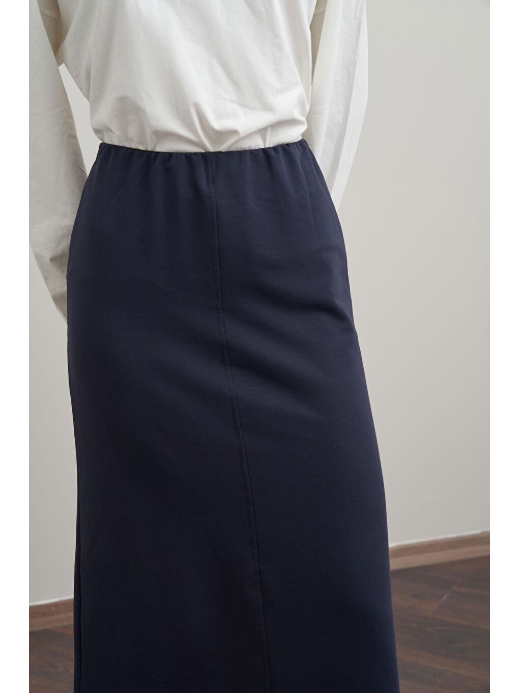 Lacivert-Pamuklu Kalem Etek-3