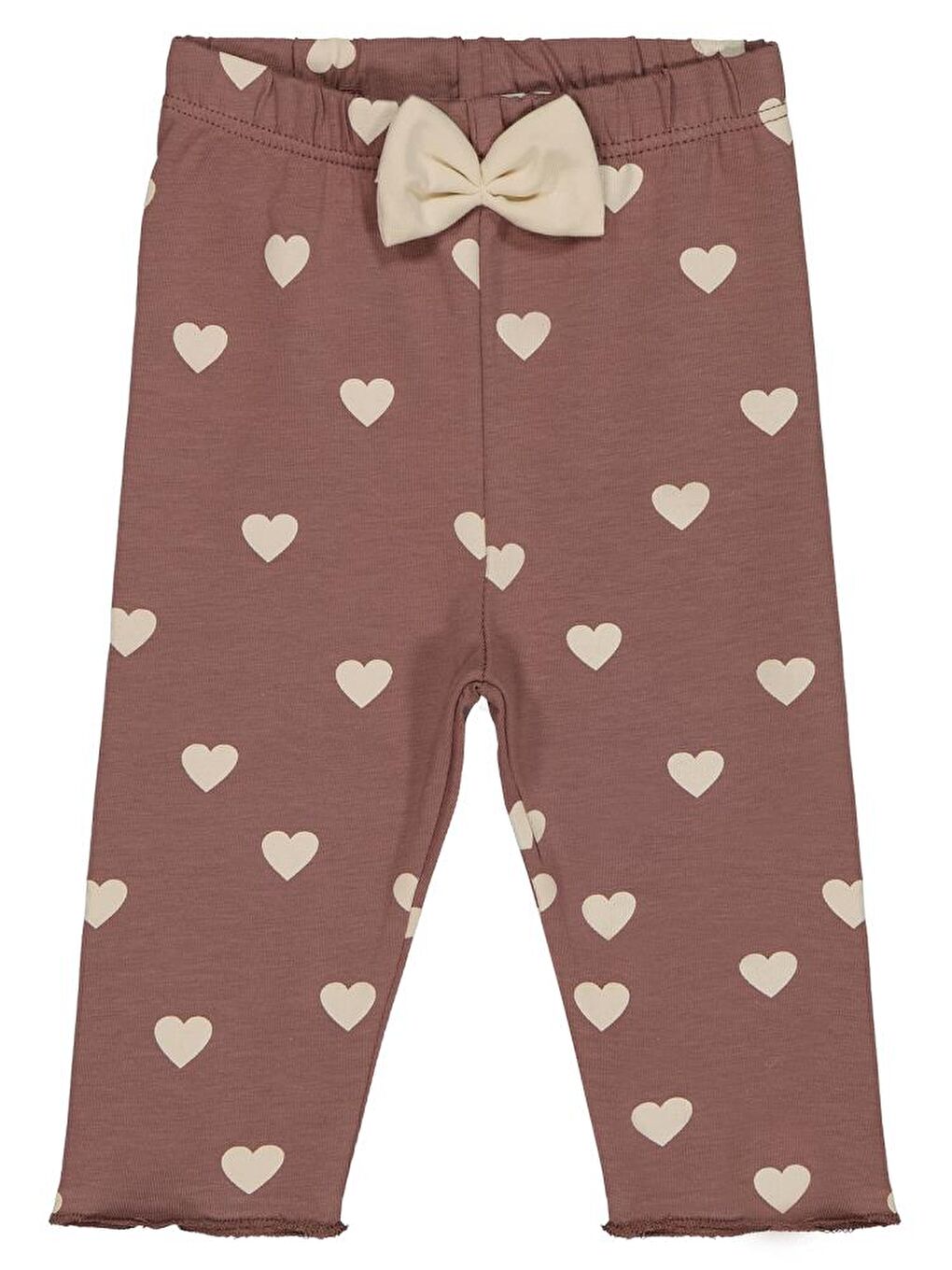 Baby Kalp Baskılı 6-18 Ay Tayt - Kahverengi 6-9 Ay