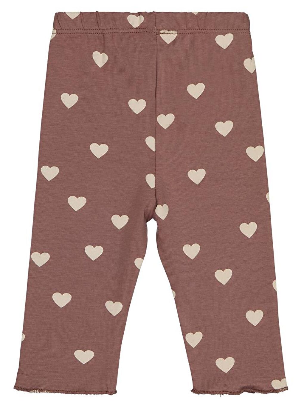 Baby Kalp Baskılı 6-18 Ay Tayt - Kahverengi 6-9 Ay-1