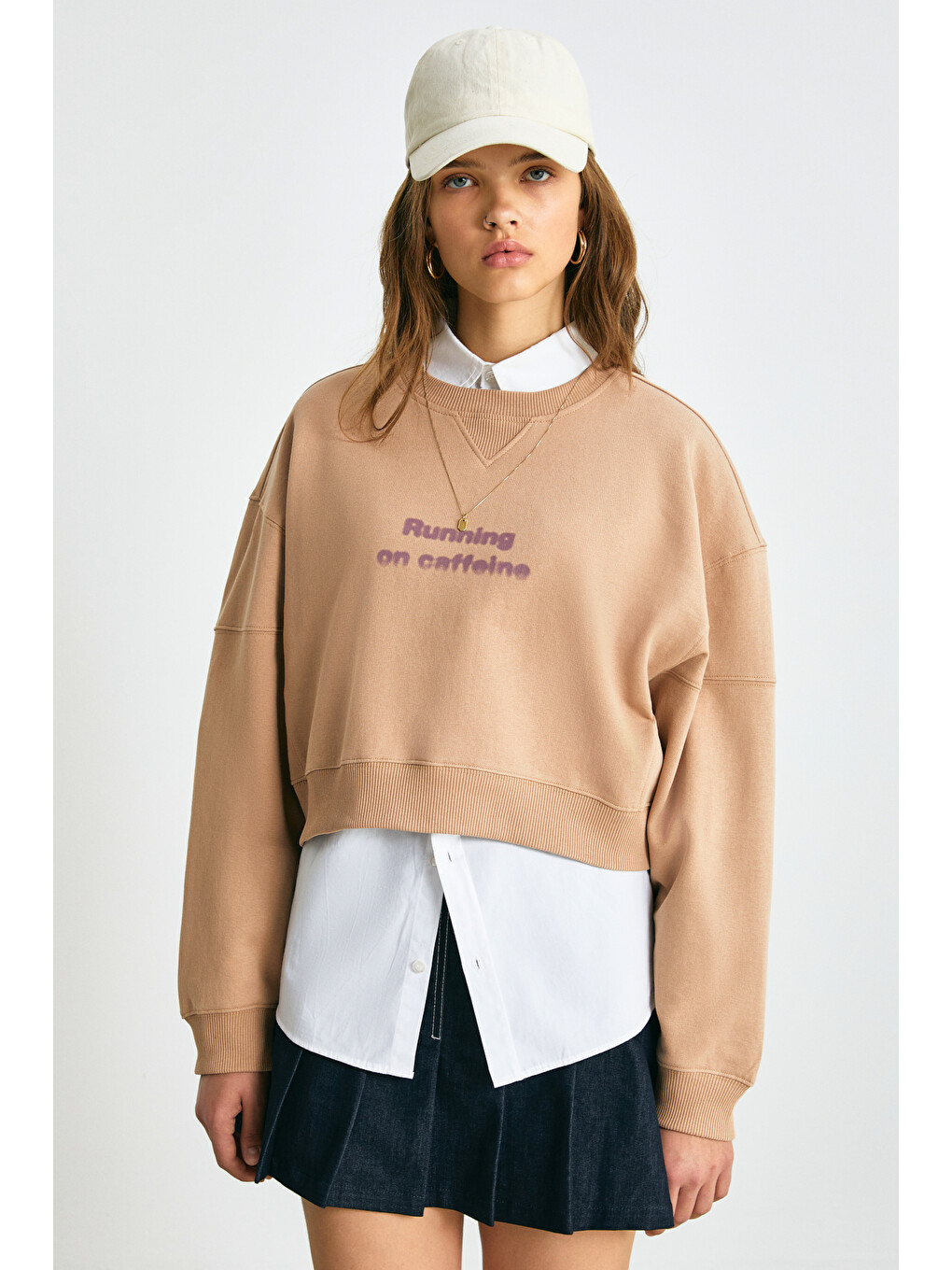 Danbı Kadın Kahverengi Sweatshirt-1