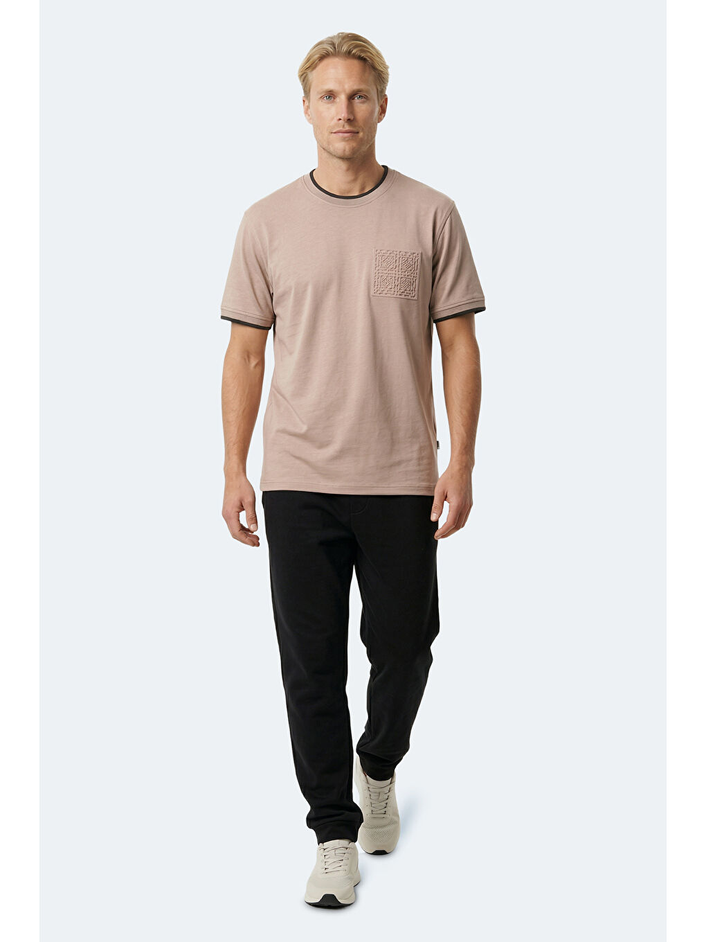 Kahverengi ZAVIER Erkek Pamuklu Kahve Tişört-7