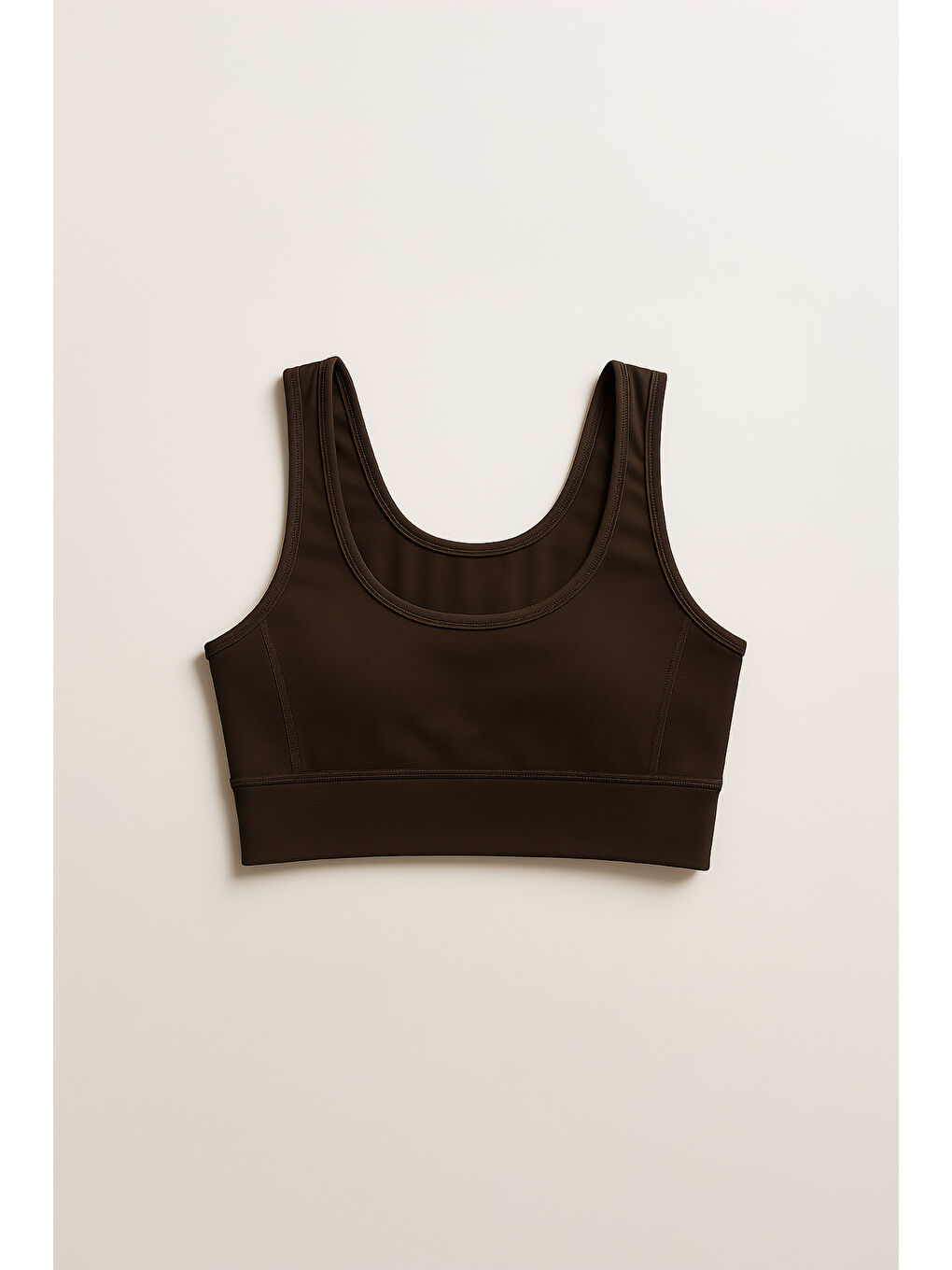 Kahverengi Kalın Askılı Toparlayıcı Spor Büstiyer-2