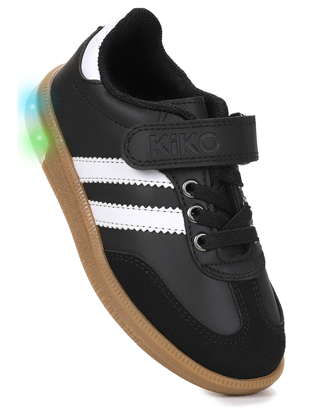 Siyah Renis Günlük Cırtlı Işıklı Erkek Çocuk Spor Ayakkabı