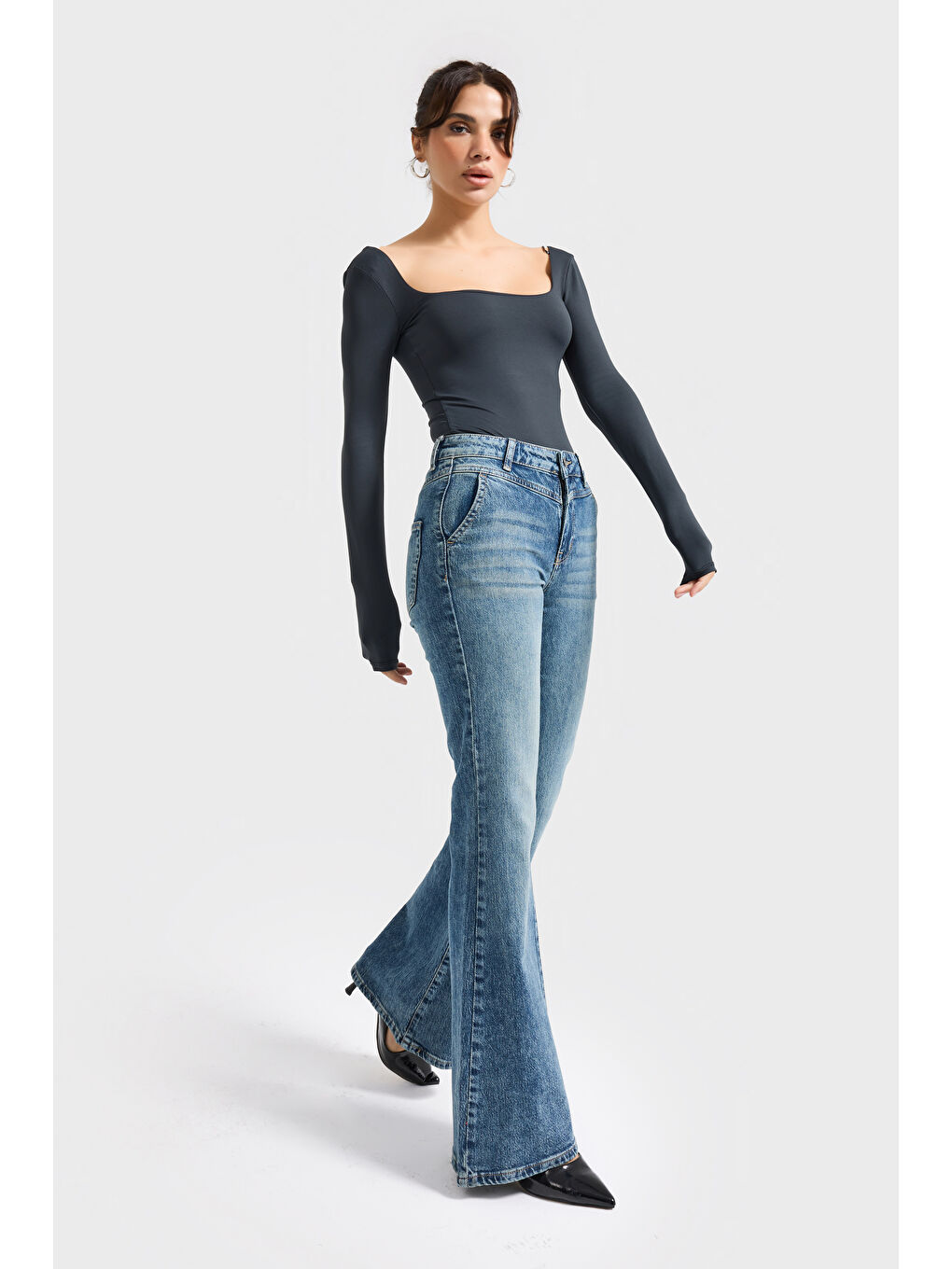 Mavi Kadın T.Kot Rengi 2s6-11 Flare Fit Viskon Elastan Kumaş Denim Jean-2