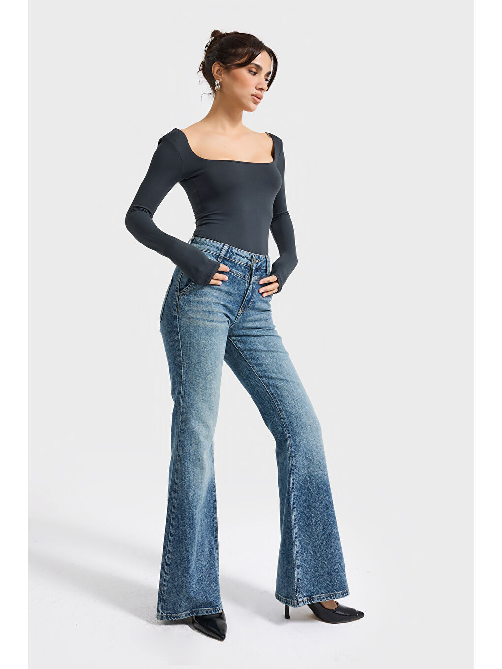 Mavi Kadın T.Kot Rengi 2s6-11 Flare Fit Viskon Elastan Kumaş Denim Jean-3