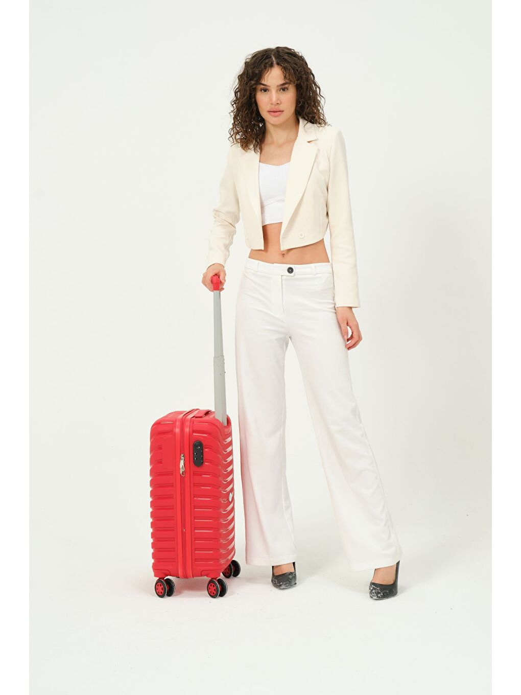 Kabin Boy Kırmızı PP Valiz-1