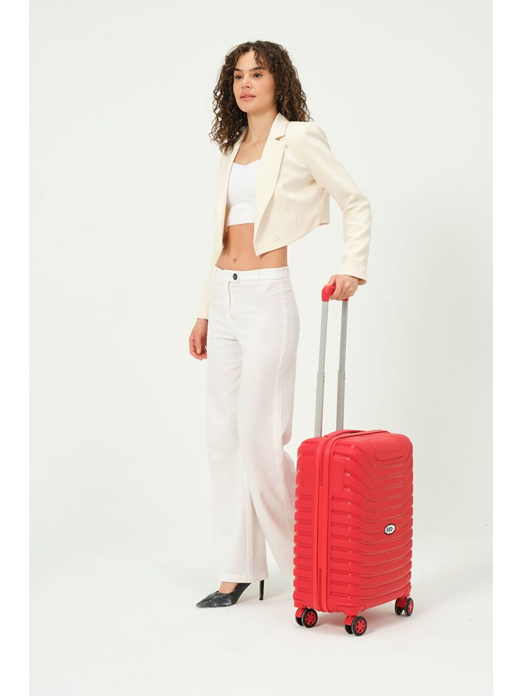 Kabin Boy Kırmızı PP Valiz-2