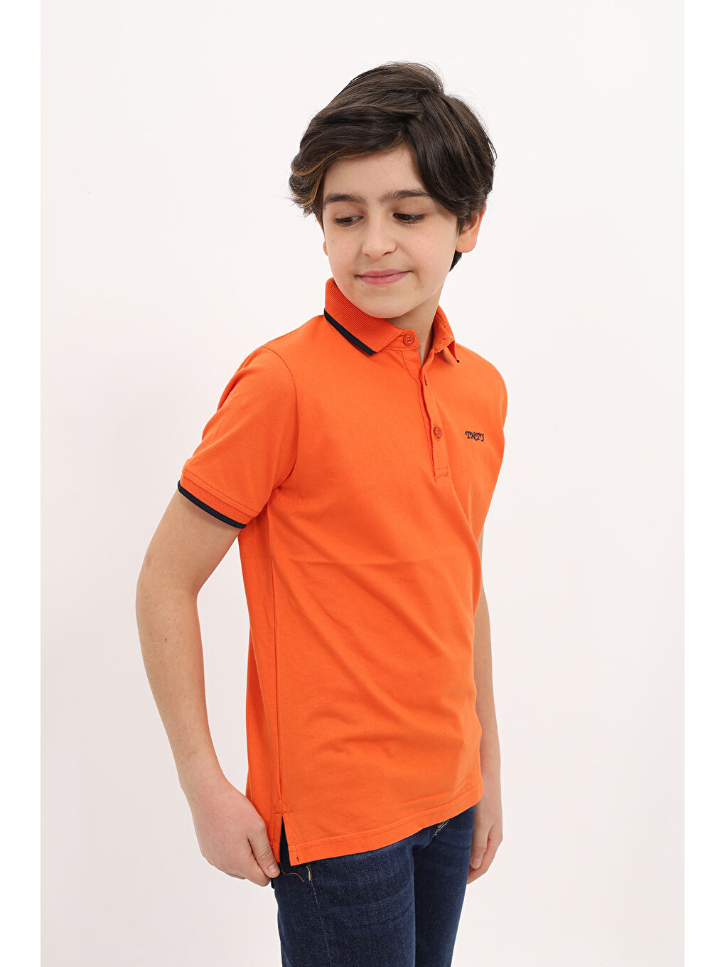 Turuncu Erkek Çocuk Tişört-1