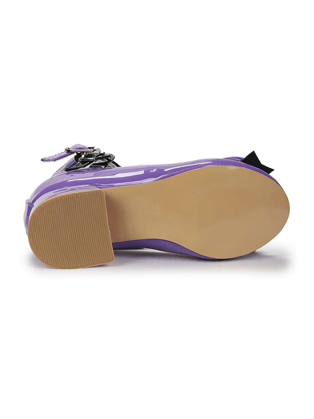 Mor Star Fiyonklu Kız Çocuk Topuklu Abiye Ayakkabı-4