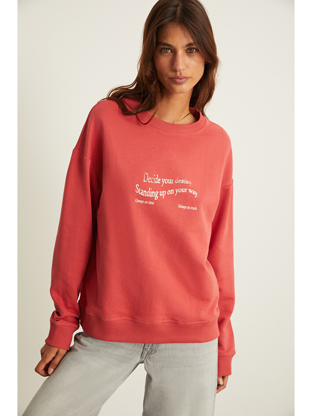 Ronja Kadın Kırmızı Sweatshirt-2