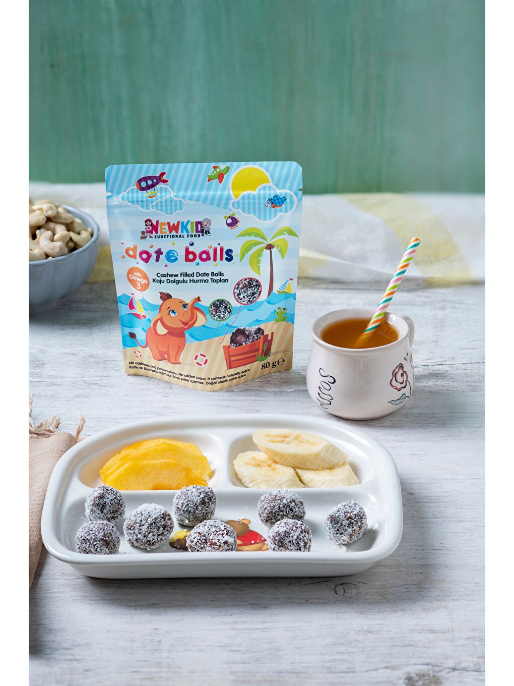 Kaju Dolgulu Hurma Topları 80 g-2