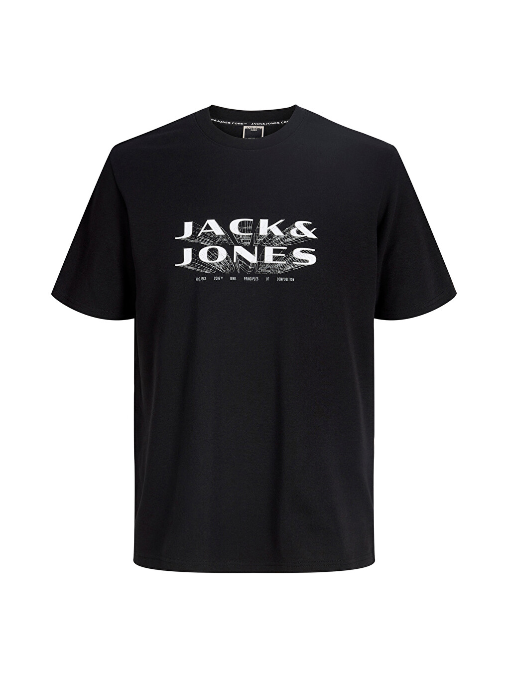 Siyah Core Jcofusion Logo Baskılı Pamuk Karışımlı T Shirt 12289880