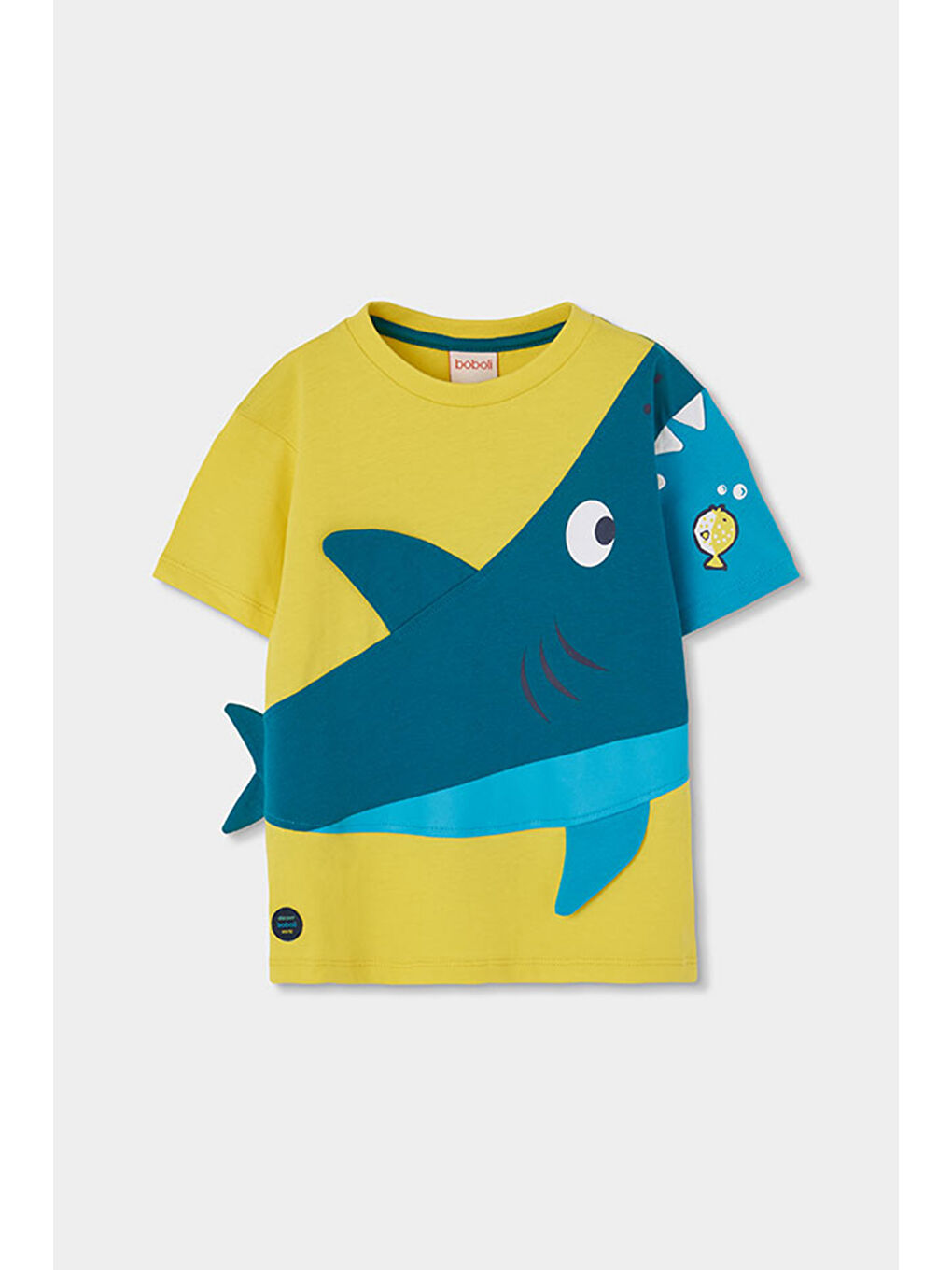 Sarı Köpek Balığı Desenli Tshirt 2-6 Yaş sarı-1