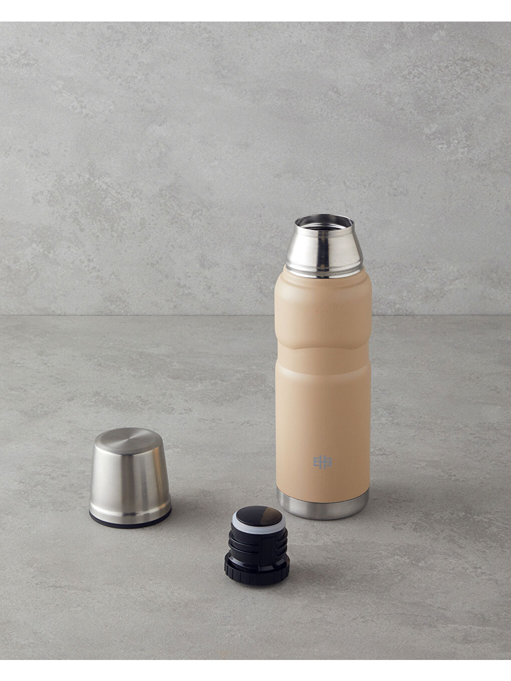 Kahverengi Good Mood HeatLock Çelik Bardaklı Termos 500 ml Sütlü Kahve-1