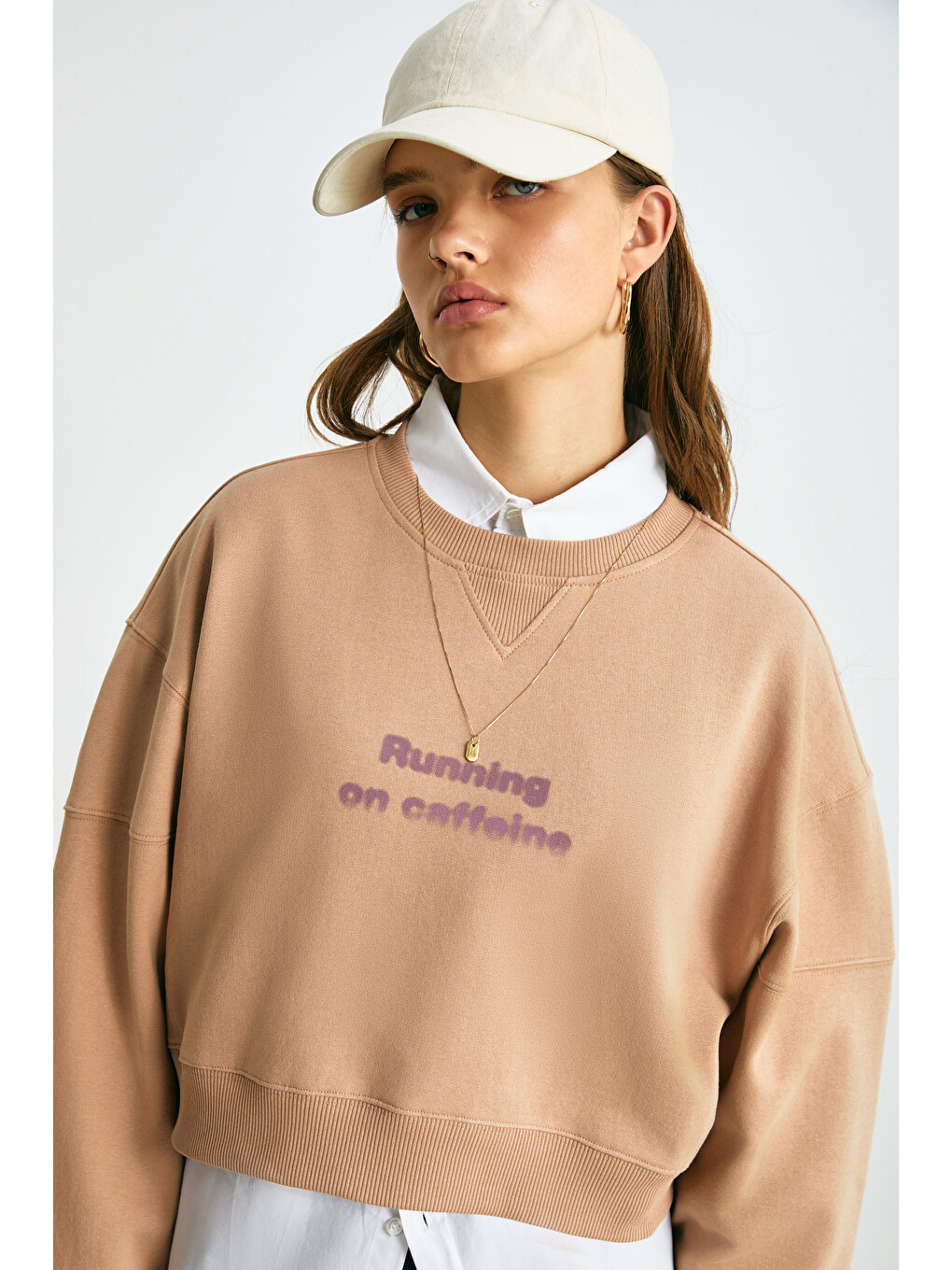 Danbı Kadın Kahverengi Sweatshirt-2