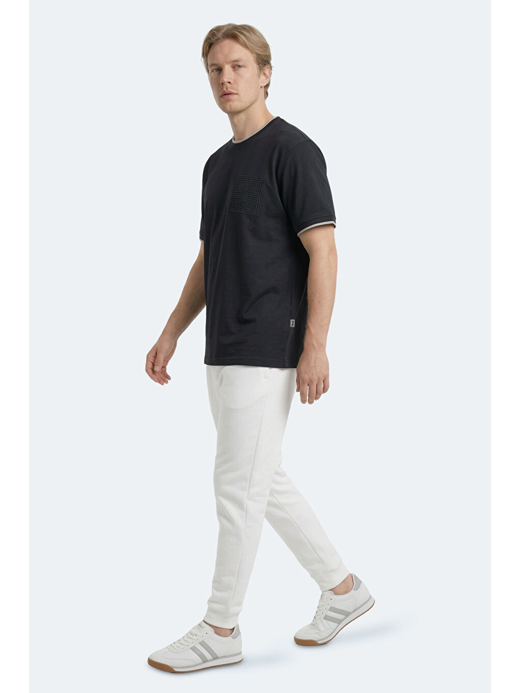 ZAVIER Erkek Pamuklu Siyah Tişört-7