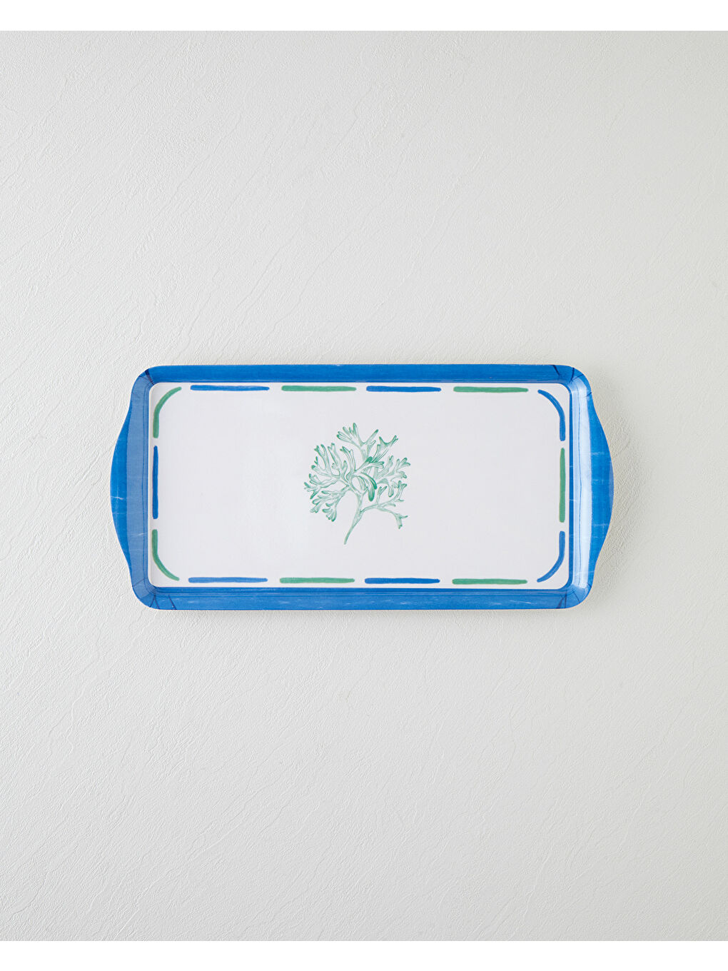 Mariscopia Melamin Tepsi 37x18 cm Mavi - Yeşil