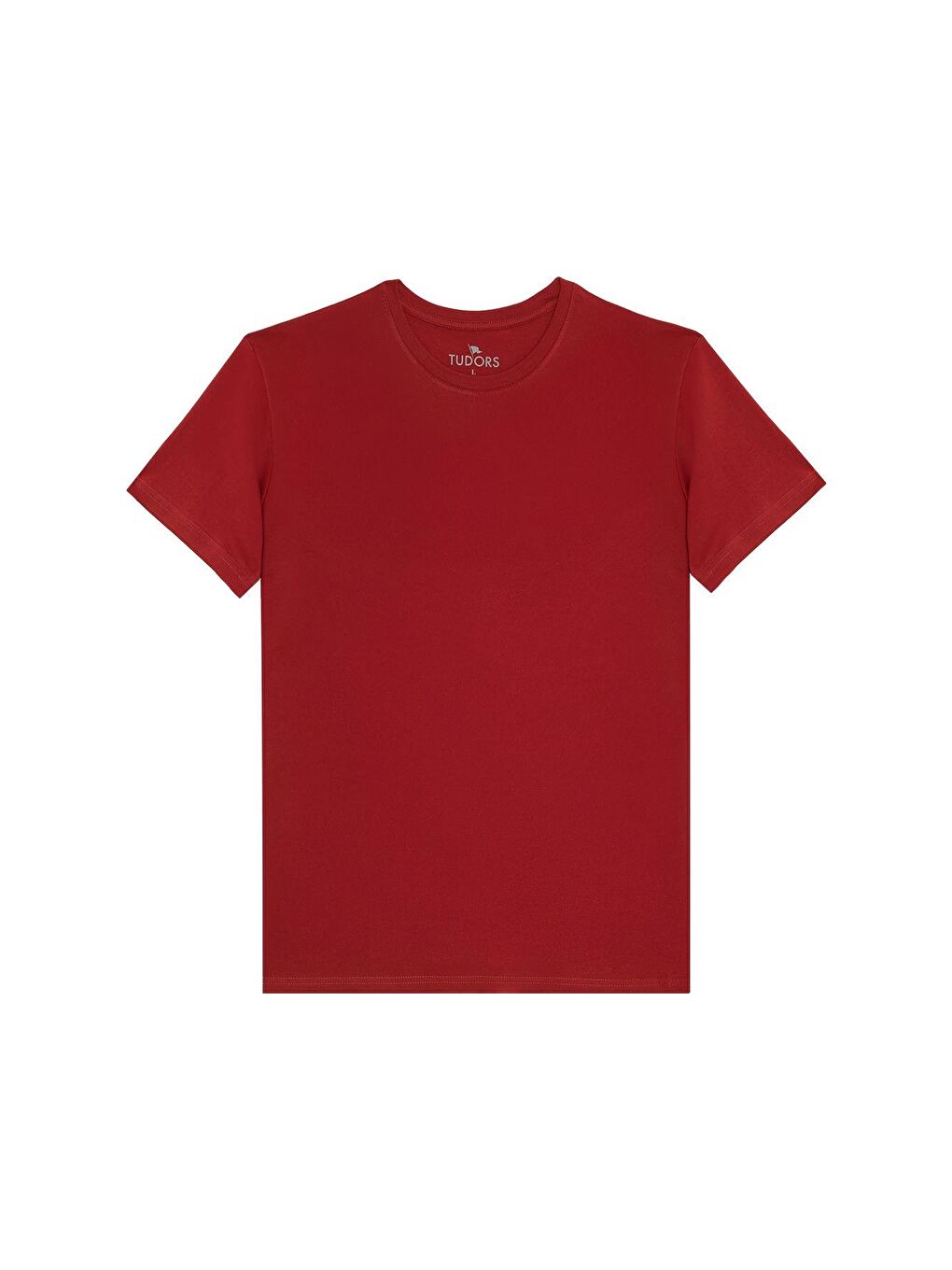 Unisex 5'Li Paket Beyaz-Kırmızı-Gri-Yeşil-Siyah Slim Fit Dar Kesim %100 Pamuk Bisiklet Yaka Tişört-2