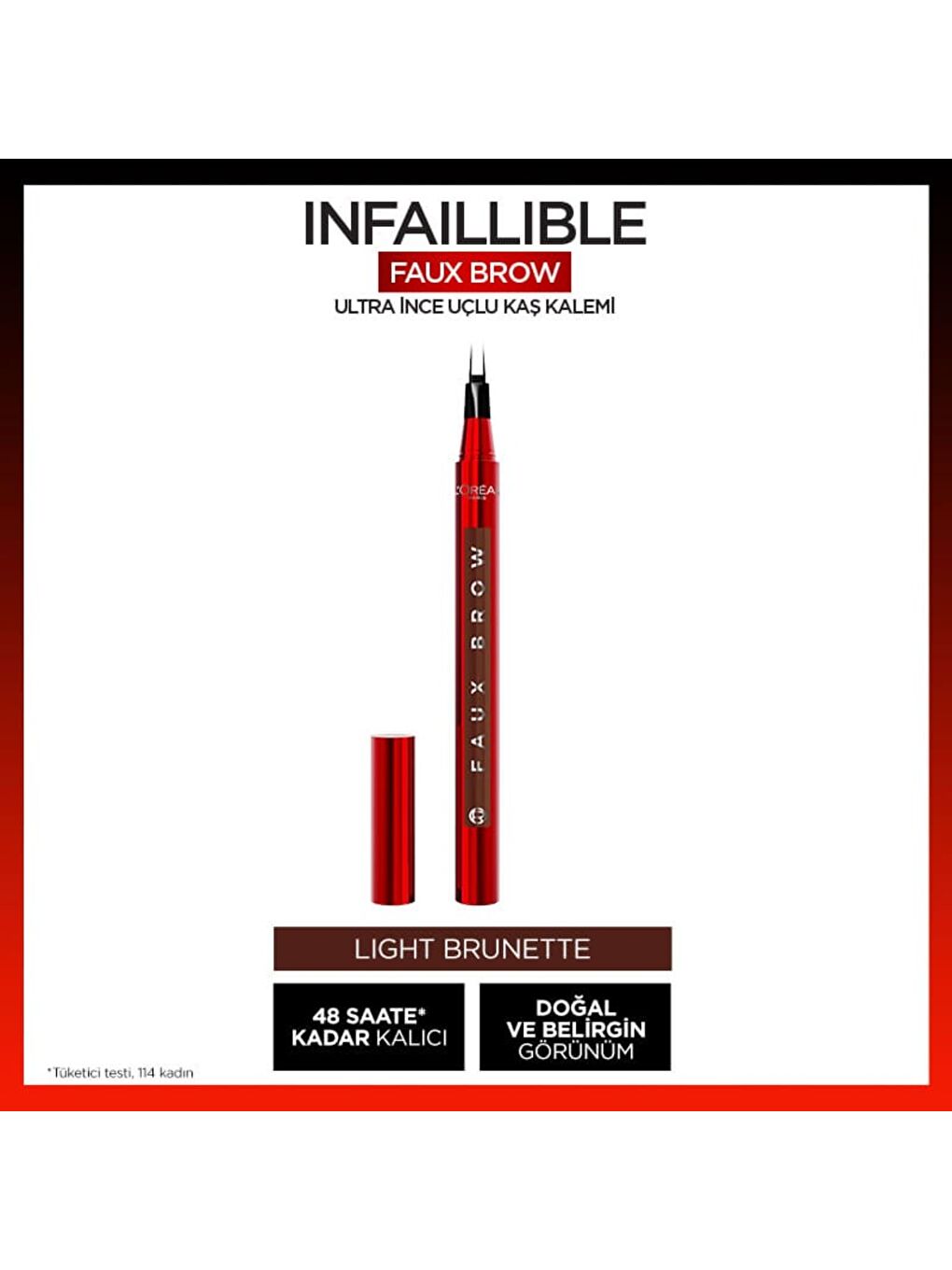 L'Oreal Paris L'Oréal Paris Infaillible Faux Brow Ultra İnce Uçlu Kaş Kalemi - Light Brunette