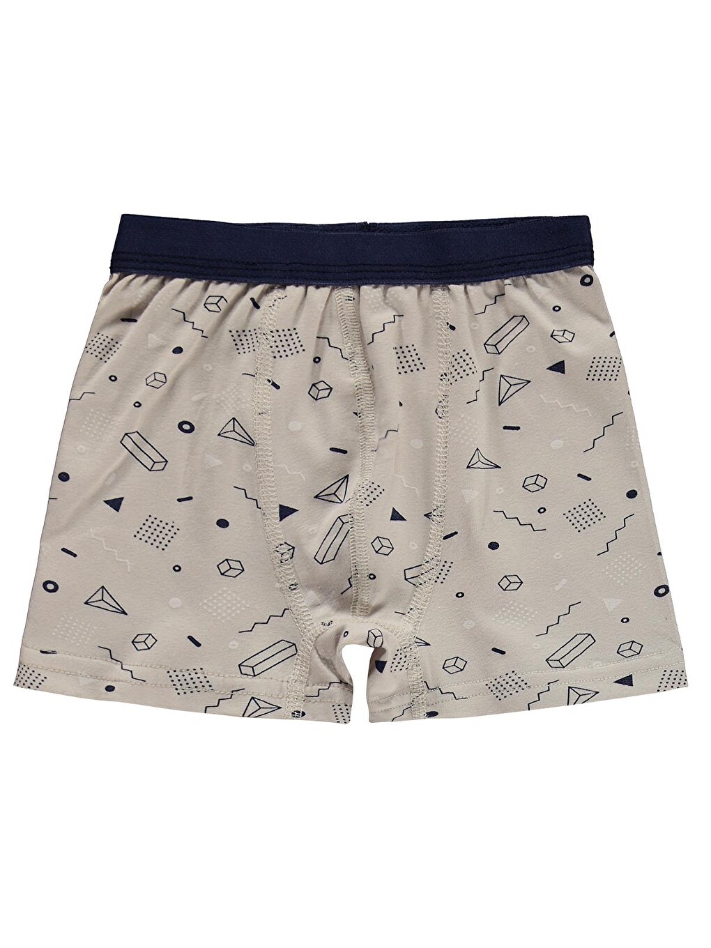 Beyaz Boys Geo 2-12 Yaş Erkek Çocuk 2'li Boxer - Standart-1
