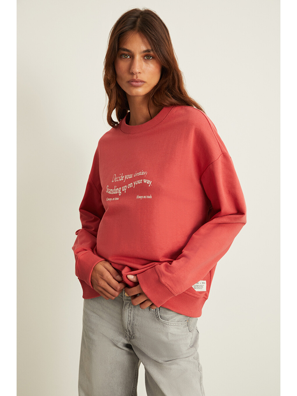 Ronja Kadın Kırmızı Sweatshirt-3