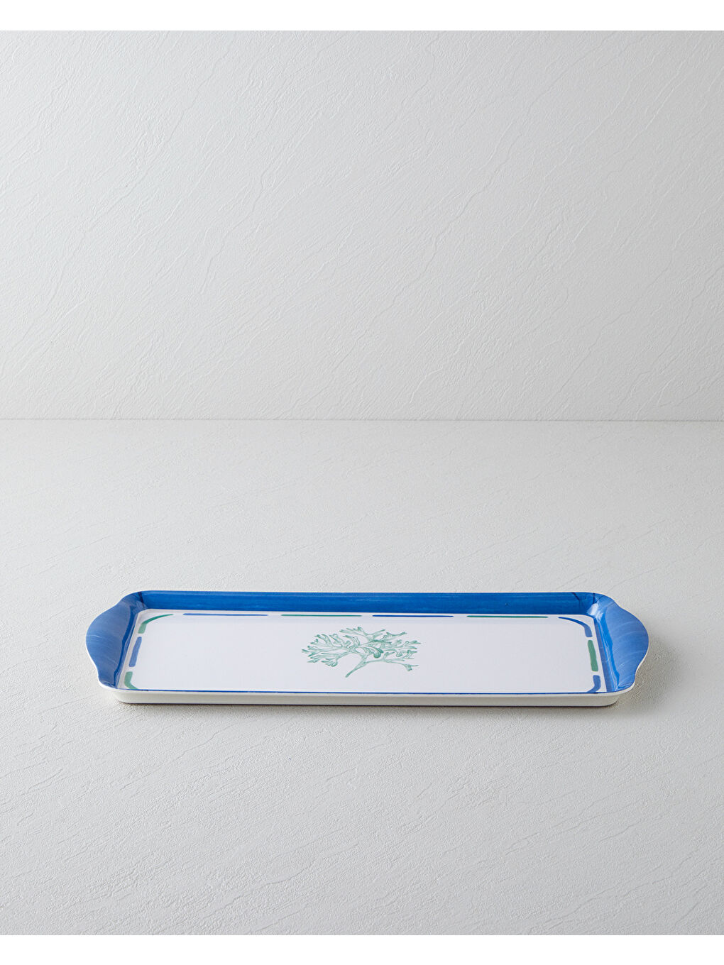 Mariscopia Melamin Tepsi 37x18 cm Mavi - Yeşil-1